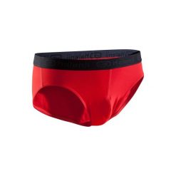 Slipy oddychające do biegania męskie. Czerwone slipki męskie KALENJI, m, bez wzorów, z elastanu. Za 14.99 zł.
