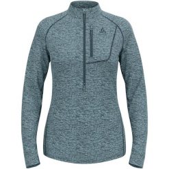 Bluza techniczna damska ODLO Tencia Mid Layer 1/2 zip. Niebieskie bluzy damskie ODLO, bez wzorów, bez ramiączek, bez kaptura. Za 399.99 zł.