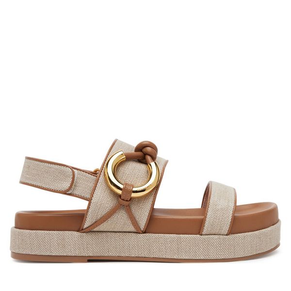 Sandały Coccinelle. Brązowe sandały damskie Coccinelle, bez wzorów, bez obcasa, na płaskiej podeszwie, bez zapięcia. Za 1,149.00 zł.