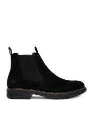 Rieker Botki CEO-33180-01 Czarny. Czarne botki męskie Rieker, bez wzorów, ze skóry, bez obcasa, bez zapięcia. Za 439.99 zł.