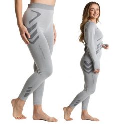Spodnie termoaktywne damskie KADVA ALPINESTEP BAMBOO THERMO LIGHT PLUS bezszwowe. Szare bielizna sportowa damska KADVA, bez wzorów. Za 59.99 zł.