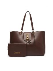 LOVE MOSCHINO Torebka JC4029PP1PLI0300 Brązowy. Brązowe shopperki damskie Love Moschino, bez wzorów, ze skóry, bez dodatków. Za 1,009.00 zł.