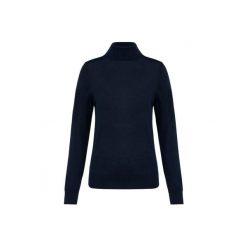 Damski sweter z merynosów z golfem Kariban Premium. Niebieskie swetry nierozpinane damskie KARIBAN, na zimę, m, bez wzorów, z tkaniny, eleganckie, bez kołnierzyka, bez ramiączek. Za 299.00 zł.