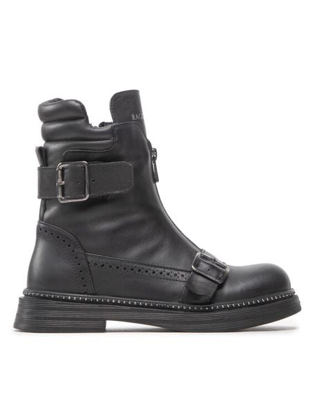 Rage Age Botki RA-83-06-000478 Czarny. Czarne botki damskie Rage Age, bez wzorów, ze skóry, bez obcasa, na płaskiej podeszwie, bez zapięcia. Za 529.99 zł.