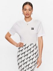 Hugo T-Shirt Dashire_4 50489198 Biały Regular Fit. Białe t-shirty damskie Hugo, xl, bez wzorów, z bawełny, bez kołnierzyka, bez ramiączek. Za 119.99 zł.