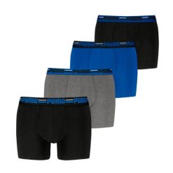 Bokserki męskie Puma BASIC BRAND ELASTIC 4-PACK 93819709 r L. Bokserki męskie Puma, bez wzorów, z bawełny. Za 149.19 zł.
