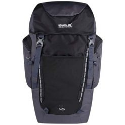 Plecak turystyczny Regatta Highton 45L ze stelażem Black/Ebony. Czarne plecaki damskie Regatta, bez wzorów, sportowe. Za 299.99 zł.
