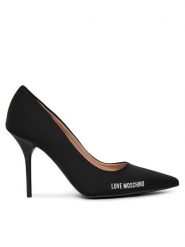 LOVE MOSCHINO Szpilki JA10089G1MIM0000 Czarny. Czarne szpilki damskie Love Moschino, bez wzorów, z materiału, bez obcasa, na szpilce, bez zapięcia. W wyprzedaży za 459.99 zł.