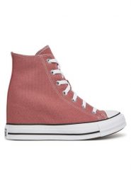 Converse Trampki Chuck Taylor All Star Wedge A13832C Różowy. Czerwone trampki i tenisówki damskie Converse, bez wzorów, z materiału, bez zapięcia. Za 269.99 zł.
