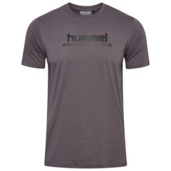 Koszulka Hummel Pulse Graphic. Szare koszulki sportowe męskie Hummel, bez wzorów, bez ramiączek, na fitness i siłownię. Za 179.50 zł.