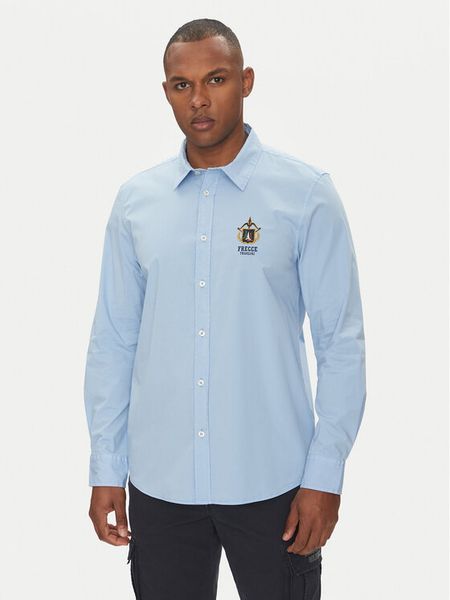 Aeronautica Militare Koszula 251CA1261CT3288 Błękitny Regular Fit. Niebieskie koszule męskie Aeronautica Militare, l, bez wzorów, z bawełny, bez kołnierzyka, bez ramiączek. Za 259.99 zł.