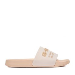 Klapki G-Star. Czerwone klapki damskie G-Star, bez wzorów, retro, bez obcasa, bez zapięcia. Za 103.99 zł.