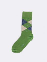 Skarpety męskie długie w romby zielone Stefanosi 301. Zielone skarpety męskie BIG STAR, bez wzorów, z bawełny. Za 19.99 zł.