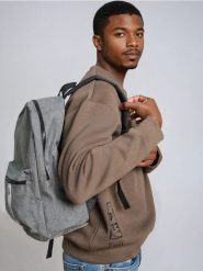 Plecak z odblaskowymi elementami - szary. Szare plecaki męskie Sinsay, bez wzorów, sportowe. Za 29.99 zł.