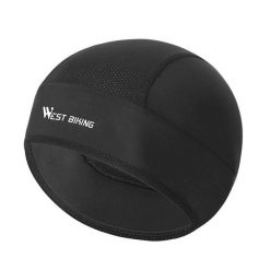 Czapka rowerowa na lato, ochrona UV do biegania - Czarna. Czarne czapki damskie WEST BIKING, na lato, bez wzorów, z bawełny, sportowe. Za 55.60 zł.