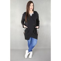 Czarna bluza kurtka dresowa casual MODA XXL. Czarne bluzy damskie Moda Size Plus Iwanek, l, bez wzorów, z dresówki, casualowe, bez ramiączek, bez kaptura. W wyprzedaży za 69.90 zł.