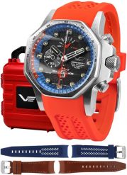 Zegarek męski Vostok Europe YM86-640A696SR czerwony. Czerwone zegarki męskie Vostok Europe, bez wzorów. Za 6,808.05 zł.