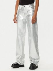 Armani Exchange Spodnie materiałowe XW000056 AF10836 M8047 Srebrny Relaxed Fit. Szare spodnie materiałowe damskie Armani Exchange, bez wzorów, z bawełny. Za 529.99 zł.