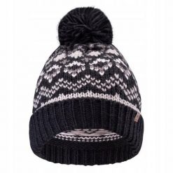 Czapka Unisex Dla Dorosłych Amir. Czarne czapki damskie Hi-tec, bez wzorów. Za 60.99 zł.