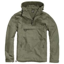 Kurtka sportowa męska Brandit Windbreaker Zimowa. Zielone kurtki sportowe męskie Brandit, na zimę, m, bez wzorów, z materiału, z kapturem, na golfa. Za 280.60 zł.