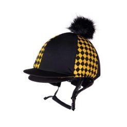 Czapka na kask jeździecki QHP Omaha. Żółte czapki damskie QHP, bez wzorów, z elastanu, eleganckie. Za 213.00 zł.