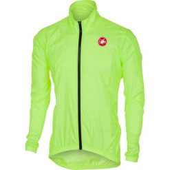 Castelli kurtka kolarska męska Squadra ER Jacket, yellow fluo XXL. Żółte bluzy męskie Castelli, m, bez wzorów, bez kaptura, rowerowe. Za 215.00 zł.
