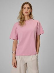 4F T-shirt loose gładki damski - różowy XL. Czerwone t-shirty damskie 4F, xl, bez wzorów, z bawełny, bez kołnierzyka, bez ramiączek. Za 79.99 zł.
