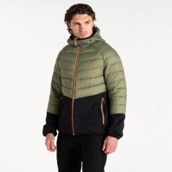 Kurtka turystyczna hybrydowa męska Mountain Series. Zielone kurtki męskie Dare 2B, m, bez wzorów, sportowe, bez kaptura. W wyprzedaży za 249.99 zł.