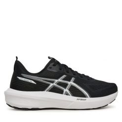 Buty do biegania Asics. Czarne obuwie sportowe damskie Asics, bez wzorów, bez zapięcia, do biegania. Za 399.99 zł.