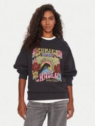 Roxy Bluza Lineup ERJFT05006 Czarny Relaxed Fit. Czarne bluzy damskie Roxy, m, bez wzorów, z bawełny, bez ramiączek, bez kaptura. Za 269.99 zł.