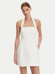 Bardot Sukienka koktajlowa 59857DB1 Biały Slim Fit. Białe sukienki damskie Bardot, bez wzorów, z syntetyku, wizytowe, bez kołnierzyka, bez ramiączek. Za 339.99 zł.