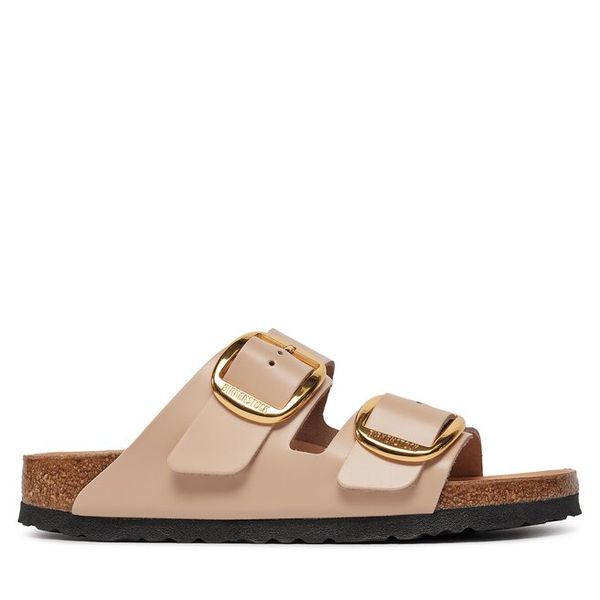 Klapki Birkenstock. Czerwone klapki damskie Birkenstock, bez wzorów, bez obcasa, bez zapięcia. Za 669.99 zł.