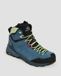 Buty damskie Dolomite CRODAROSSA LEATHER HIGH GTX DENIM BLUE 924. Niebieskie obuwie trekkingowe damskie Dolomite, z denimu, przed kolano, bez zapięcia. Za 1,019.99 zł.
