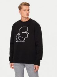 KARL LAGERFELD Bluza 705445 544908 Czarny Regular Fit. Czarne bluzy męskie KARL LAGERFELD, m, bez wzorów, z bawełny, bez ramiączek, bez kaptura. Za 359.99 zł.