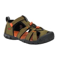 Sandały juniorskie KEEN Seacamp II CNX. Czarne buty zimowe męskie Keen, bez wzorów, bez obcasa, bez zapięcia. Za 229.99 zł.