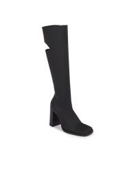 Calvin Klein Jeans Kozaki Long Heel Zip Boot Cut Out Edgy YW0YW01253 Czarny. Czarne kozaki damskie Calvin Klein Jeans, bez wzorów, z jeansu, bez obcasa, na słupku, bez zapięcia. Za 1,389.00 zł.