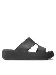 Crocs Klapki Getaway Platform H-Strap 209409 Czarny. Czarne klapki damskie Crocs, bez wzorów, z tworzywa sztucznego, bez obcasa, bez zapięcia. Za 199.99 zł.