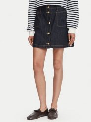 Tommy Hilfiger Spódnica jeansowa WW0WW50008 Granatowy Regular Fit. Niebieskie spódnice damskie Tommy Hilfiger, l, bez wzorów, z bawełny. Za 489.99 zł.