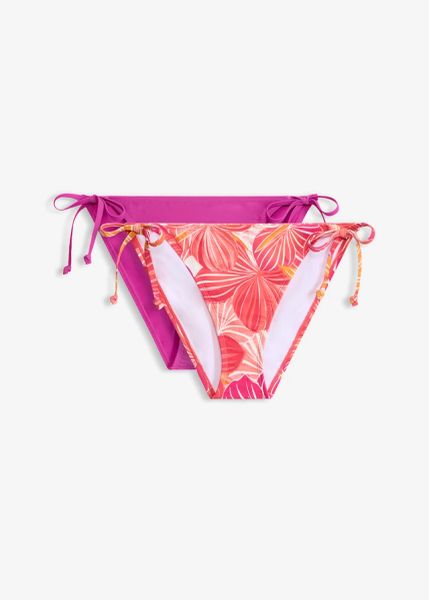 Figi bikini (2 pary). Fioletowe bikini bonprix, bez wzorów. Za 22.99 zł.