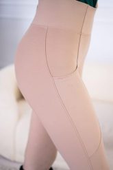 Legginsy jeździeckie z pełnym lejem silikonowym Stella. Brązowe legginsy damskie JD ATTACK, z aplikacjami, z elastanu. Za 290.00 zł.