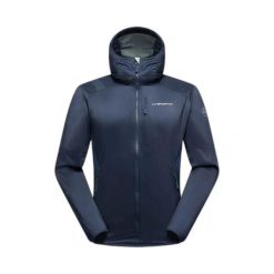 Kurtka turystyczna z kapturem La Sportiva Across Lite. Niebieskie kurtki męskie La Sportiva, xl, bez wzorów, z materiału, z kapturem. Za 1,118.85 zł.