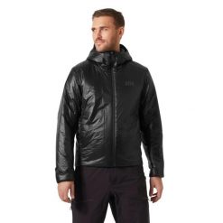 Kurtka narciarska Helly Hansen Odin Everdown. Czarne kurtki sportowe męskie Helly Hansen, m, bez wzorów, z kapturem, narciarskie. Za 1,923.50 zł.