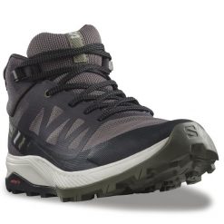 Trekkingi Salomon. Czarne obuwie trekkingowe damskie Salomon, z gore-texu, bez zapięcia. Za 749.99 zł.