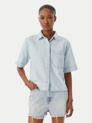 Tommy Hilfiger Koszula jeansowa WW0WW49573 Niebieski Relaxed Fit. Niebieskie koszule damskie Tommy Hilfiger, m, bez wzorów, z jeansu, bez kołnierzyka, bez ramiączek. Za 529.99 zł.