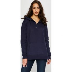 Emporio Armani - Bluza. Niebieskie bluzy damskie Emporio Armani, s, bez wzorów, z bawełny, bez ramiączek, z kapturem. W wyprzedaży za 319.90 zł.