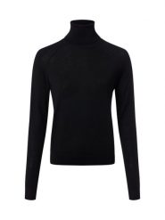 BOSS Sweter z golfem - Frizani Kobiety drobna dzianina czarny, M. Czarne swetry nierozpinane damskie Boss, m, bez wzorów, z dzianiny, biznesowe, bez kołnierzyka, bez ramiączek. Za 549.95 zł.