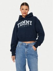 Tommy Jeans Bluza Varsity DW0DW19291 Granatowy Relaxed Fit. Niebieskie bluzy damskie Tommy Jeans, l, bez wzorów, z bawełny, bez ramiączek, bez kaptura. Za 469.99 zł.