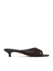 Nine West Klapki CEO-NV-015 Brązowy. Brązowe klapki damskie Nine West, bez wzorów, z materiału, bez obcasa, bez zapięcia. Za 229.99 zł.