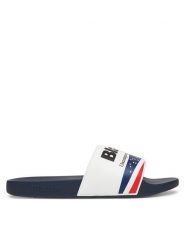 Blauer Klapki S6JASPER01/USA Biały. Białe klapki męskie Blauer, bez wzorów, z syntetyku, bez zapięcia. Za 219.99 zł.