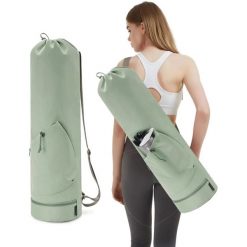 Torba na matę do jogi 30 l z kieszenią wodoodporną i paskiem. Zielone torby na ramię męskie SPORTENZIA, z tkaniny, na ramię, duże. Za 146.99 zł.
